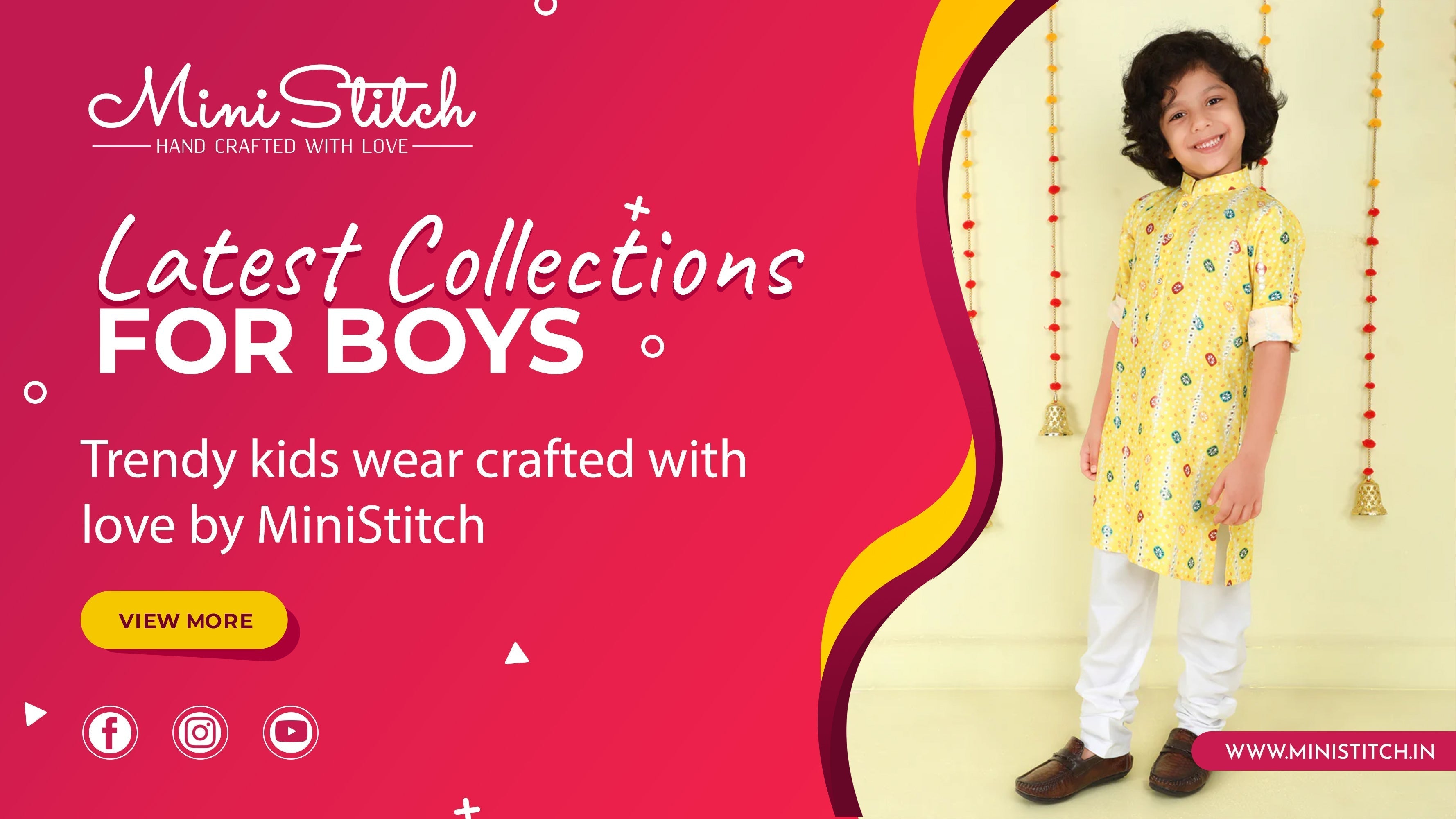 Stylish Blazers, Kurtas, and Denim Jackets for Boys by Ministitch