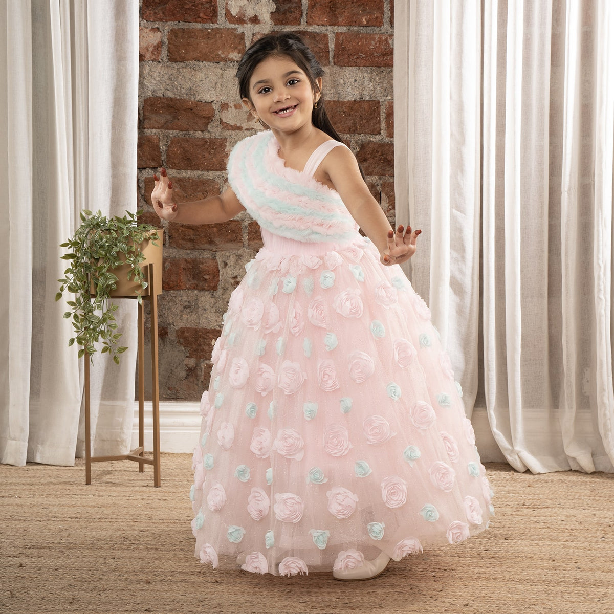 Just Hatched Pink Stripe Convertible Gown