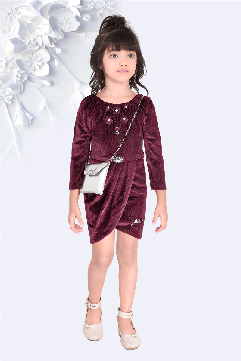 burgundy infant dress Lace Shift Cotton Girls Dress infant outfit Baby Girl Burgundy Infant Dress