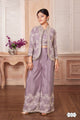 Mini Stitch thread and sequin embroidered chinon 3 pc garara set for baby girls - Lilac