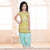Ministitch Green Georgette Kurta and Blue Patiala Suit for Festive Wear