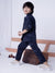 Ministitch Boys 4 pc Navy blue Coat suit set with white shirt for kids