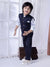 Ministitch Boys 3 pc Navy Blue  Jacket suit set with white printed shirt for kids