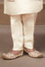 Ministitch 3 pc silk designer kurta set with embroidered jacket for boys - Off white