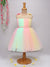 Ministitch Soft Tulle Multicolour Sleeveless Frock for Baby Girls