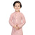 Ministitch Boys Pink Ethnic chikan Kurta and white Pyjama set for kids