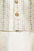 Ministitch 3 pc silk designer kurta set with embroidered jacket for boys - Off white