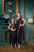Mini Stitch Mother and Daughter twinning dhoti and crop top with detachable dupatta-Navy Blue