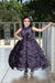 Ministitch Halter neck designer organza Ball gown for baby Girls - Purple