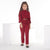 Ministich Fashionista's solid Georgette 2-Piece turtle neck Co-ord Set for Baby Girls - Maroon