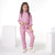 Ministich Fashionista's solid Georgette 2-Piece turtle neck Co-ord Set for Baby Girls - Onion Pink