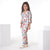 Ministitch Cool Printed cotton 3 piece co-ord set for baby girls - Off White