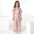 Minititch Printed front tie up 3-Piece Co-ord Set for Baby Girls - White, Orange, Pink