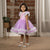 Ministitch frilled cap sleeves and sequin body party dress for baby girls - ministitch-Purple