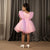 Ministitch Sequin body and  ruffled Angel sleeves fit and flare frock for baby Girls-Pink
