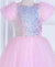 Ministitch Baby Pink Sequined Ball-Gown for Baby Girls