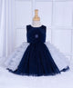 MiniStitch Soft Tulle Sleeveless Frock for Baby Girls - Blue
