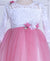 Ministitch Babypink Three Fourth Sleeves Corsage Applique Bottom Lace Detailed Tulle Party Wear Dress