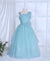 Ministitch Sparkling Seagreen full length Ball-Gown for Baby Girls