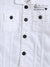 Ministitch Full sleeves solid Denim jacket for boys -White