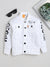 Ministitch Full sleeves solid Denim jacket for boys -White