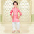 Ministitch Boys Ethnic Wear Pink Pathani Kurta Set for Kids