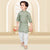Ministitch Boys Ethnic Wear Grey Pathani Kurta Set for Kids