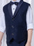 Ministitch Boys 3 pc Navy Blue Jacket suit set with polka dot white shirt for kids