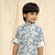 Ministitch full sleeves printed kurta and pyjama set for boys - Blue, White