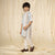 Ministitch full sleeves printed kurta and pyjama set for boys - White, blue, Brown