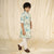 Ministitch full sleeves printed kurta and pyjama set for boys - Blue, white, Grey