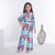 Ministitch abstract printed kaftaan style co-ord set for baby girls - Multicolour