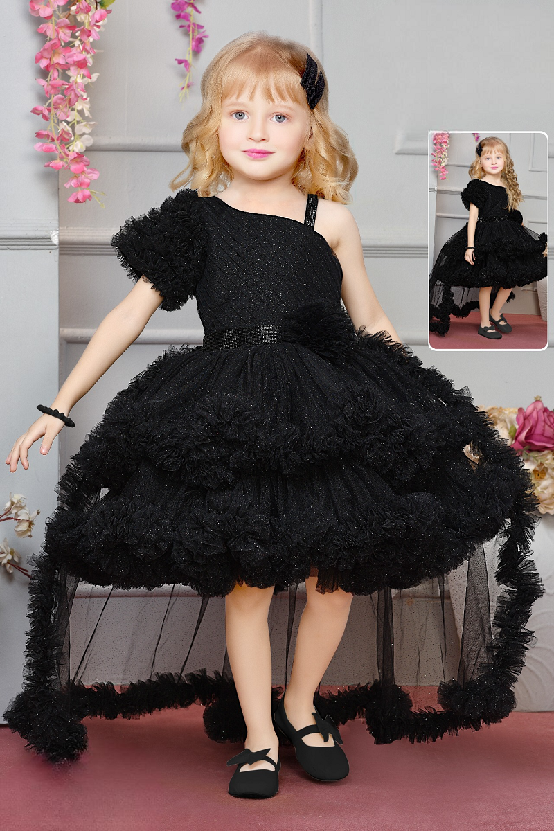 Black Shiny Baby Girl Dress Sparkle Dress. Party Dress.for Special Occasion  - Etsy Norway