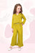 Ministitch Georgette Co-ord set for Baby Girls - Mustard