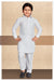 Ministitch Boys All over embroidered pathani kurta and salwar set-white