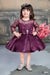 Ministitch Purple Satin frock for baby girls.