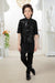 Ministitch Boys Self Design Velvet Jacket and Kurta set-Black