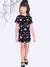 Ministitch Cute Midi Dress with velvet shrug for baby girls - Black & Silver