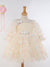 Ministitch 3D bow crafted soft Tulle Frock for Girls - YELLOW