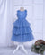 Ministitch Blue Soft Tulle sparkling  Frock for Girls