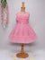 Ministitch Pink frock With Sparkling Tulle Frill for Baby Girls