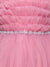 Ministitch Pink frock With Sparkling Tulle Frill for Baby Girls