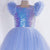 Blue Sequined Ball-Gown for Baby Girls
