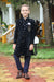 Ministitch velvet embroidered indowestern kurta set for boys - Navyblue