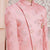Ministitch Indo western pink jacquard jacket with white lucknowi pant