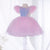 Ministitch babypink Sequene cap sleeves Party Frock for baby girls