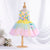Ministitch Multicolour net flower crafted frock with tassels for baby girls