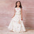Ministitch Mother and daughter Embroidred Art Silk Lehenga and choli set-Off white