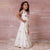 Ministitch Mother and daughter Embroidred Art Silk Lehenga and choli set-Off white
